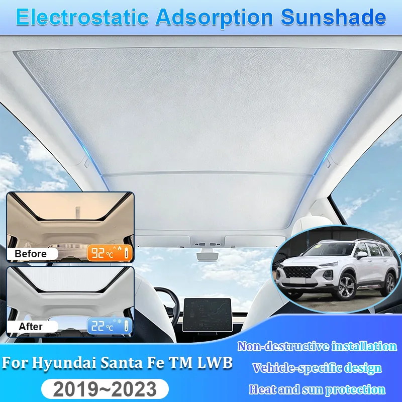 accessoires-pour-hyundai-santa-fe-tm-lwb-2019-2023-pare-soleil-de-toit-ouvrant-adsorption-electrostatique-pare-soleil-de-toit-pare-soleil-thermique-pieces-automobiles