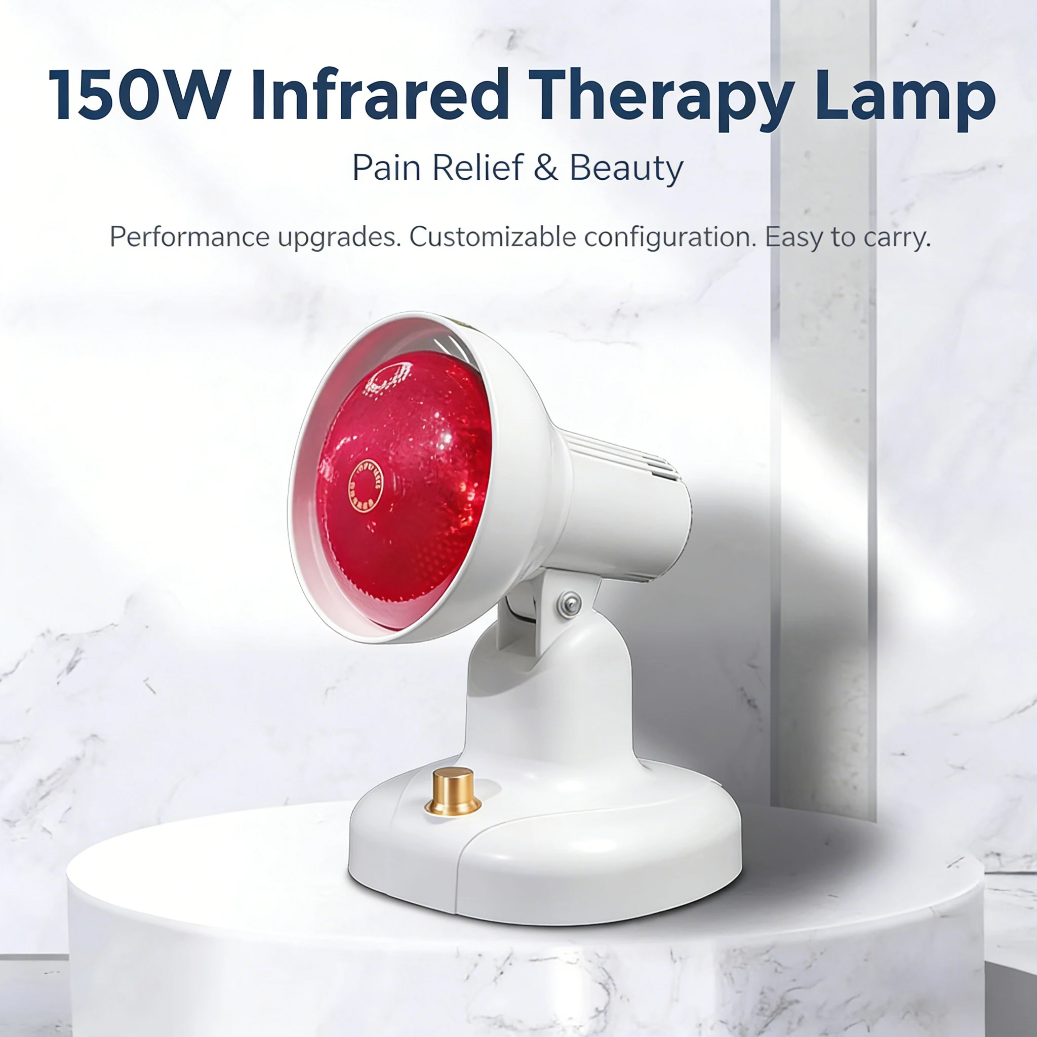 Infrared Heating Therapy Lamp Full Body Back Knee Joint Pain Relief Physiotherapy Lamp 150W Infrared Light Bulb
