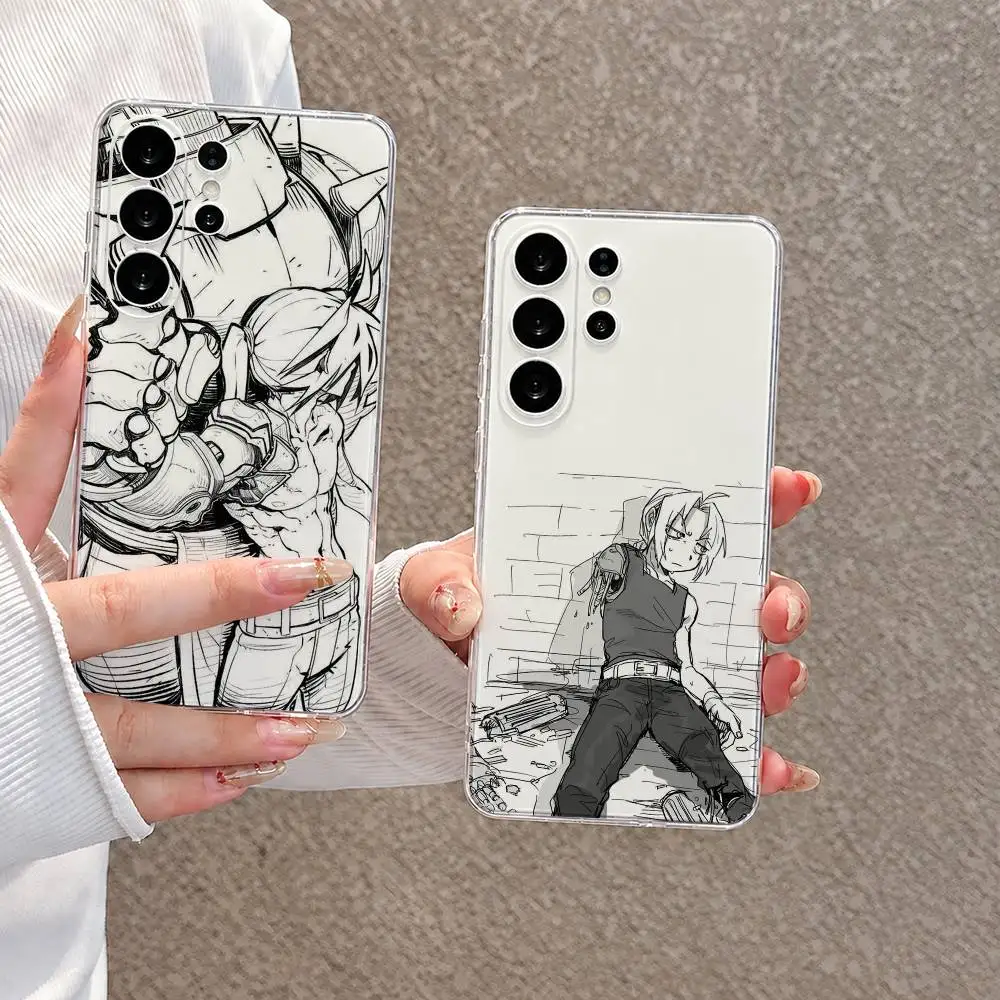 Edward Elric Fullmetal Alchemist Phone Case Transparent Silicone Soft For Samsung S25,S24,S21,S22,S23,S30,Ultra,S20,Plus,Fe