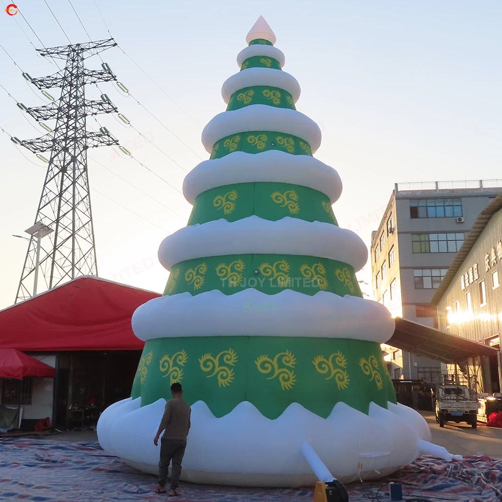 Fast Air Ship 33ft riesiger aufblasbarer Weihnachtsbaum, Hofpark, Weihnachtsdekoration mit Beleuchtung zum Verkauf