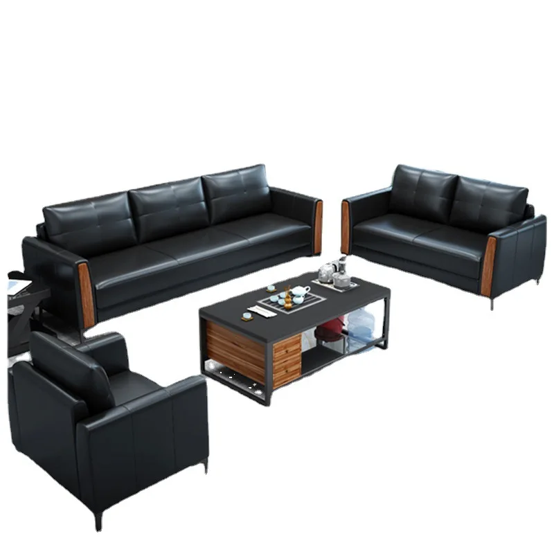 

Office business reception sofa, office sofa three-person, combination, modern reception