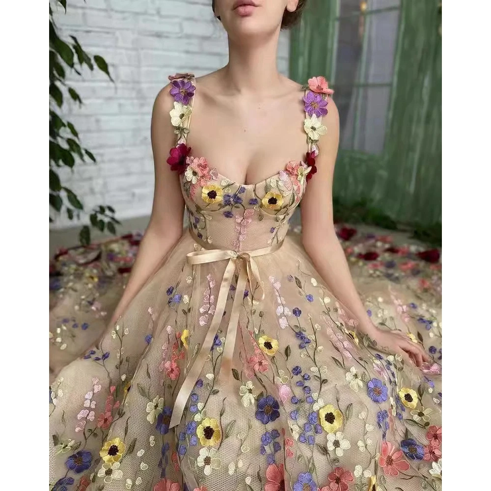 

Women's 3D Floral Embroidery Bag Dress Sexy Butt Dress Trendy Floral Print Casual Comfortable Fit Women's Dress