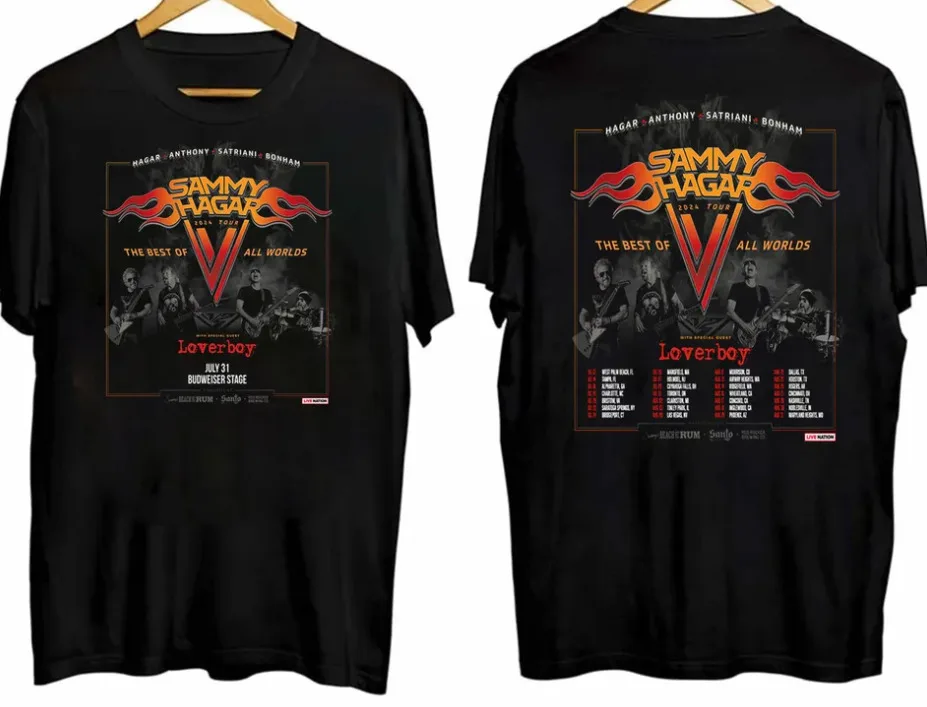 Sammy Hagar Thhe Bestt Aall Worlds 2024 Tour tshirt