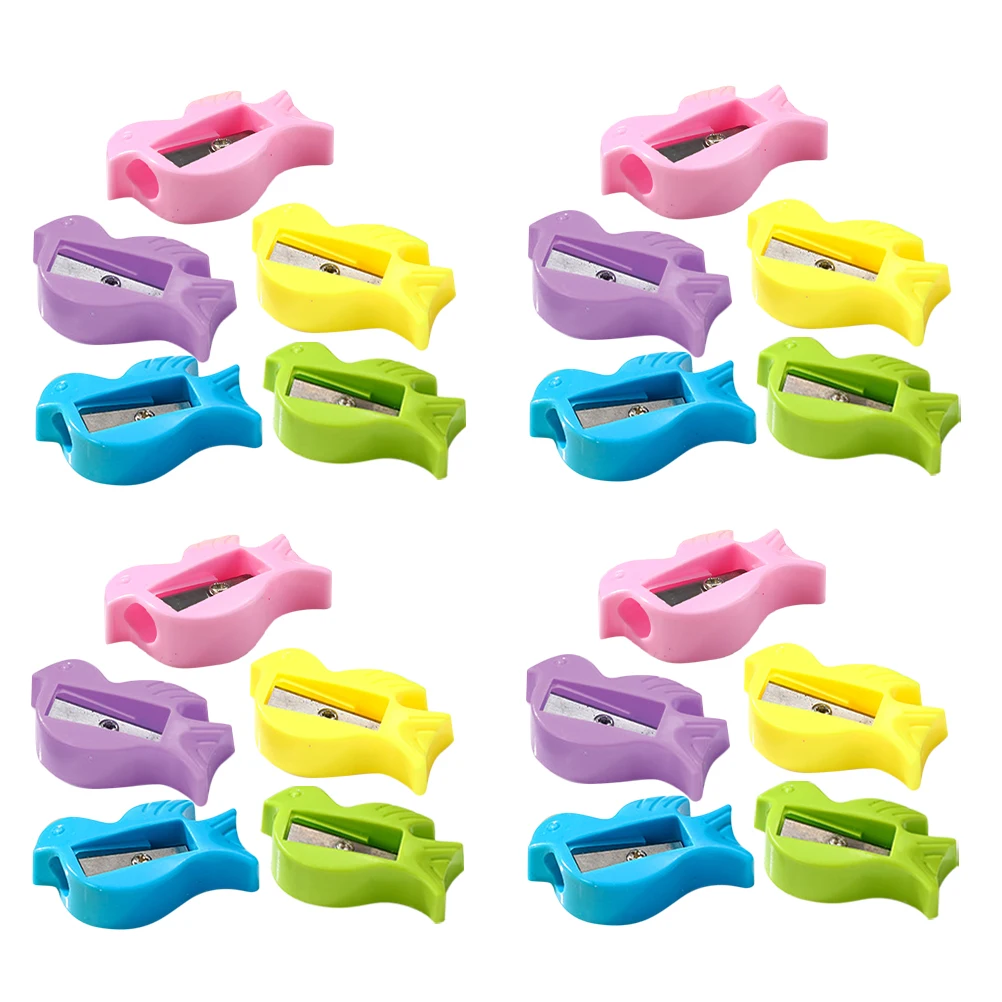 

50pcs Cartoon Pencil Sharpener Manual Stationery Office School Plastic Child Bulk Sharpeners Students Supplies