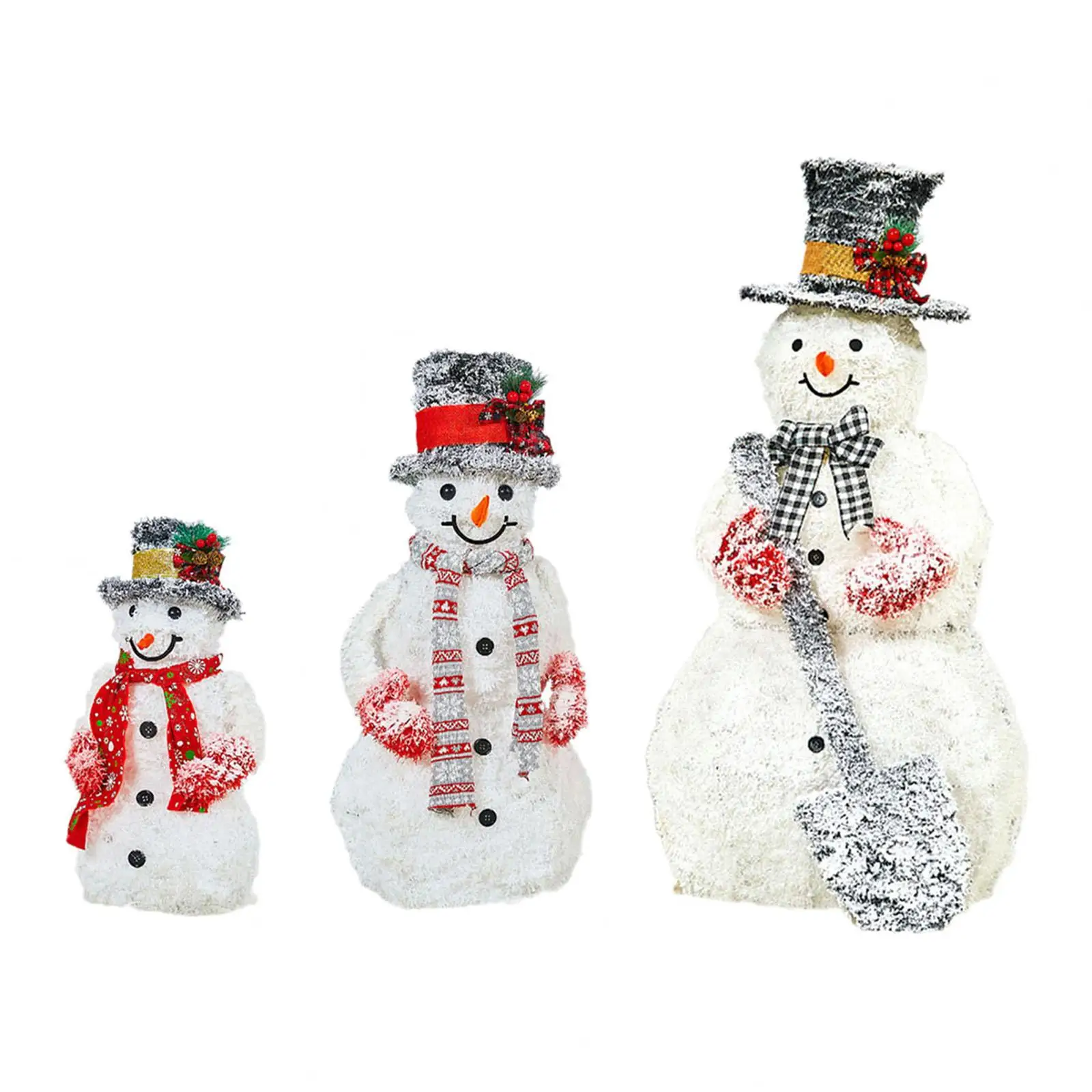 

Christmas Figurine Artwork Gift Snowman Statue for Living Room Hotel Desktop