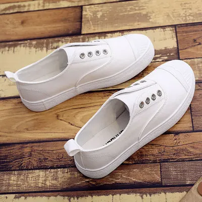 

Весна 2023. Женские лоферы без шнуровки на плоской подошве Harajuku Thi Bot Canvas oes. Модные молодежные лоферы с низким вырезом Sulfur Proc.