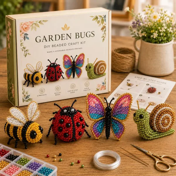 Party Gifts 3D Beaded Animal Craft Kit Handmade DIY Animal Beads Set,Home Decor Decoration Crafts
