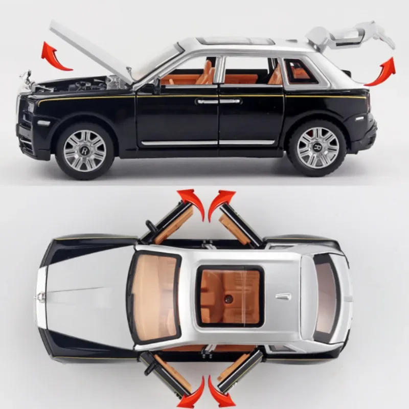 1:32 rolls royce cullinan liga modelo de carro diecasts veículos de brinquedo metal carro simulação som e luz brinquedos carro presente das crianças
