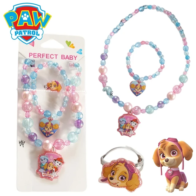 Paw Patrol Skye Necklace Jewelry Cute Cartoon Animal Bracelet Ring Necklace Bracelet Children Party Jewelry Girl Birthday Gift AliExpress
