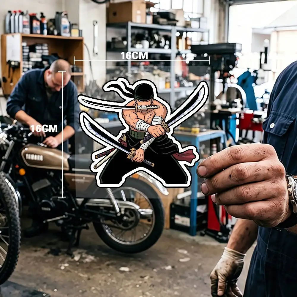

Anime One Piece Roronoa Zoro Waterproof Stickers For Decorating Car Windows Motorcycles And Computers.