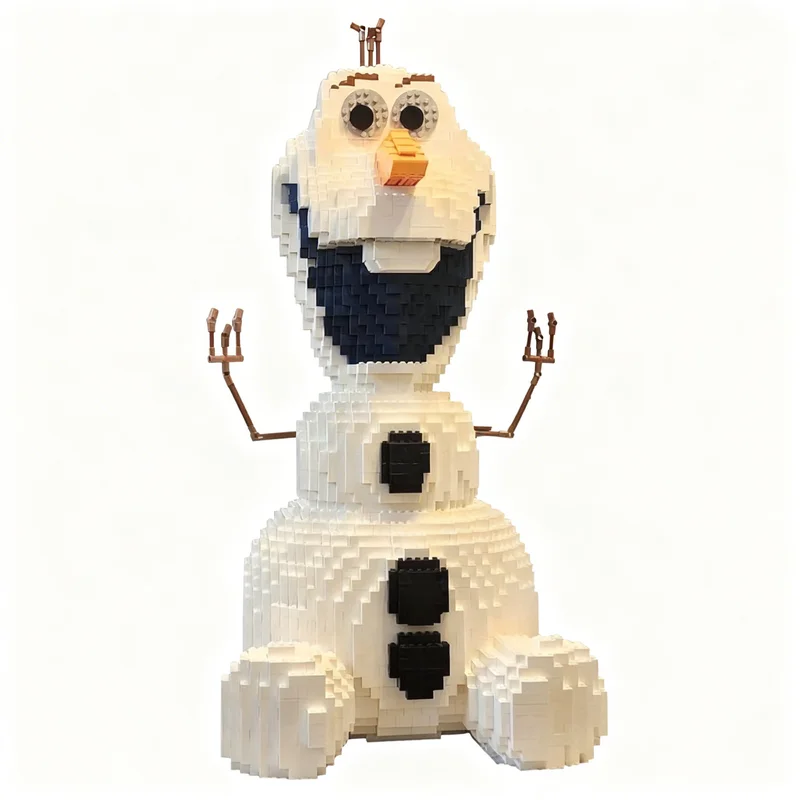 4587pcs MOC Olaf The Snowman Frozen Who Wants Build Sculptures Model Toys Building Blocks Architecture Christmas Gifts Brick