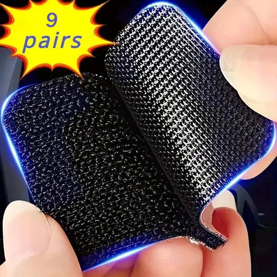 9Pairs Invisible Fixing Stickers for Car Floor Mats, High Viscosity Snap Fasteners Car Backing Adhesive Patches