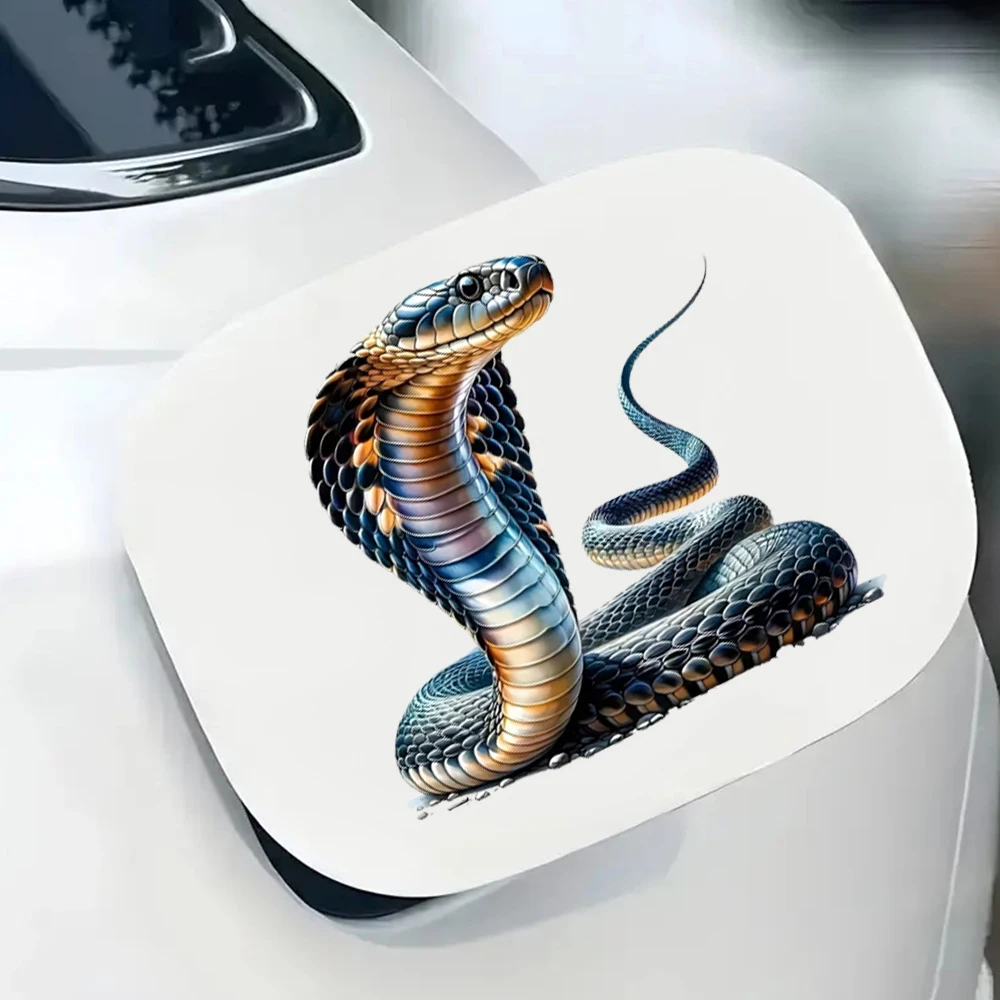 15x14cm Snake Pattern Glitter Car Sticker, Suitable for Laptop, Car, Truck, Van, SUV, Motorcycle, Wall, Bumper, Window