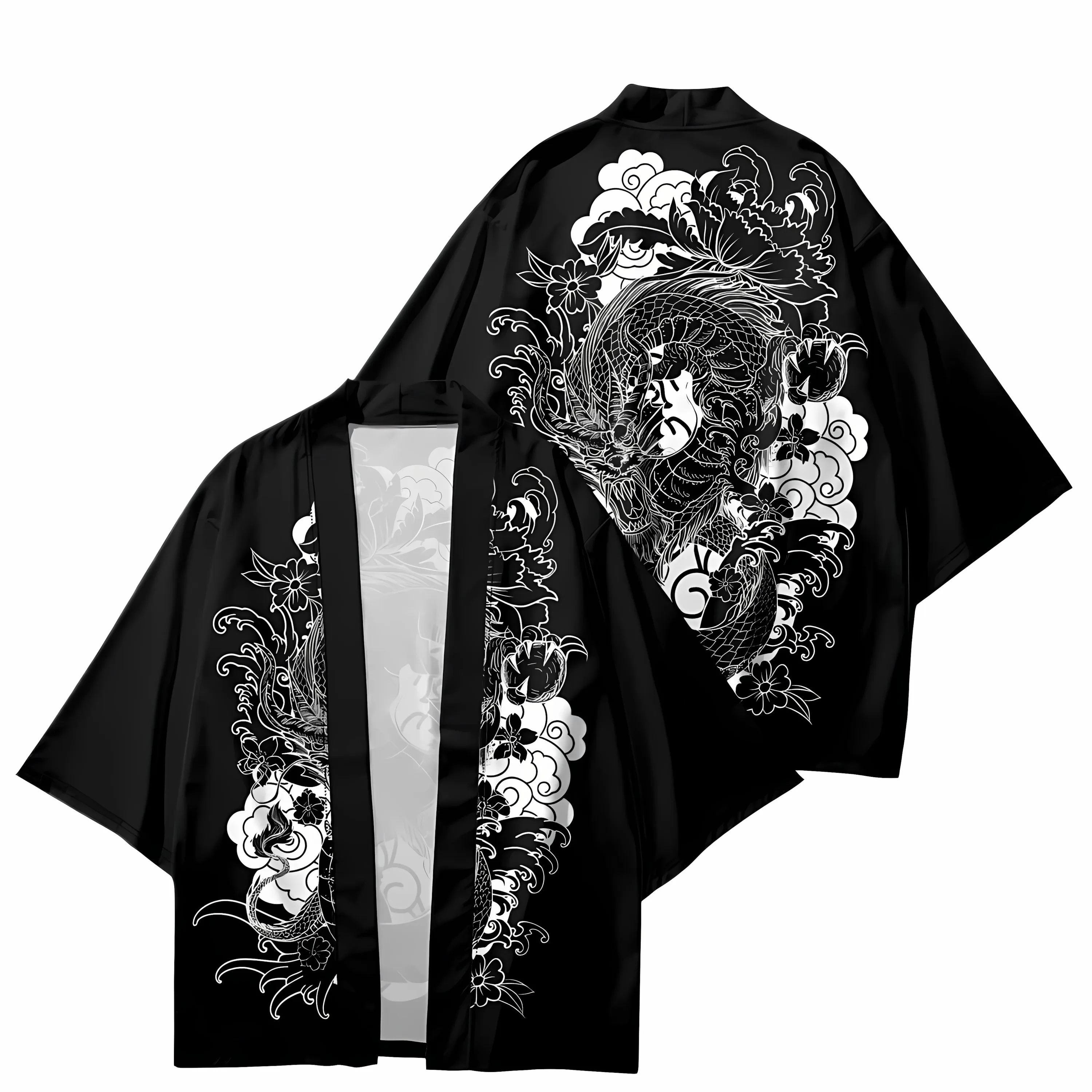 Obrázek 7: 2026 léto nový pánské kimono s 3D střih tisk pro ulice ležérní móda pohodlné měkké prodyšné