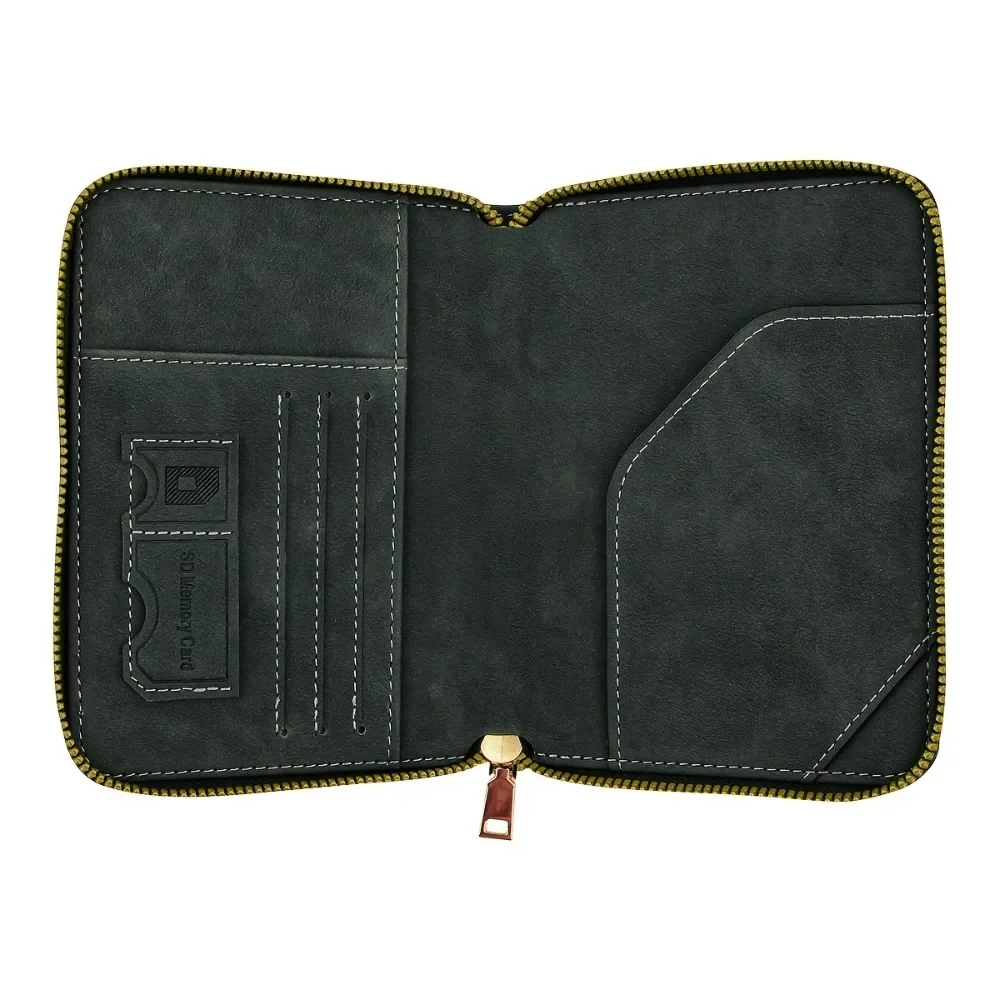 Neue Reisepass-Geldbörse mit Reißverschluss, verdicktes PU, Diebstahlschutz, Reise-Organizer, schlanker Kartenhalter, Aufbewahrungstasche, Reise-Essentials – Detail 6