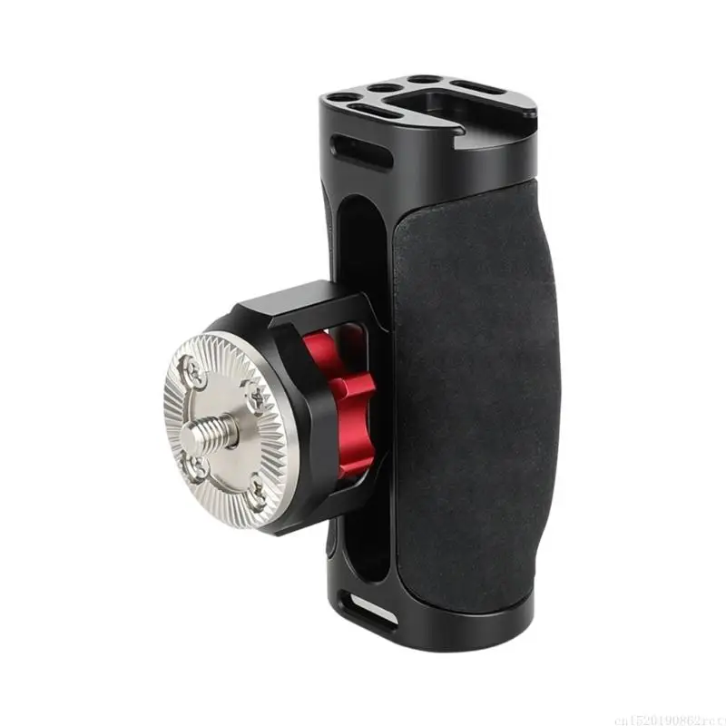 

D5BB Mini Side Handle Handgrip with Cold Shoe 1/4Inch Screw Mount for DSLR Digital