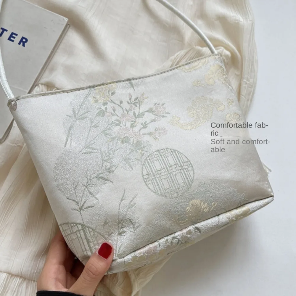 Fashion New Chinese Style Shoulder Bag Gift Portable Messenger Bag Retro Bucket Bag Commuting Bag