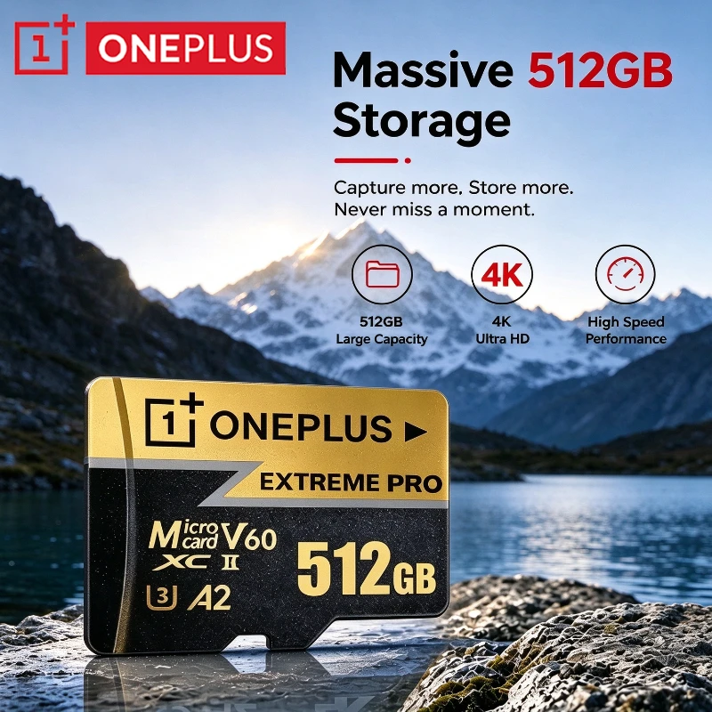 OnePlus High Speed Micro SD Card  1TB 2TB Real Capacity SD Memory Card A2U3 V60 TF Flash Cards For Insta360 DJI Drone Car 2026