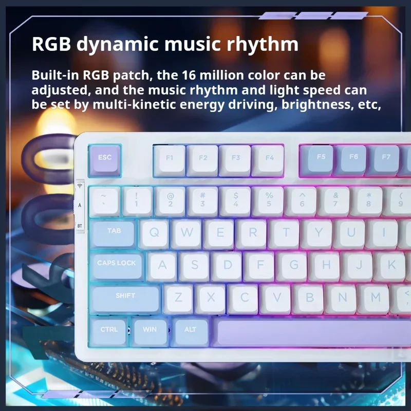 Imagem -03 - Pro v2 Teclado Mecânico Tri-mode sem Fio Bluetooth Personalizado Estrutura de Junta Jogos Esports 99 Keys Vgn-v98