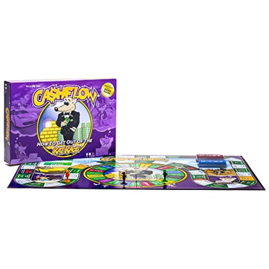 مجموعة ألعاب لوحة سباق الجرذ كيفية الخروج من التدفق النقدي للبالغين - تجربة تعلم محو الأمية المالية مع إعادة #4