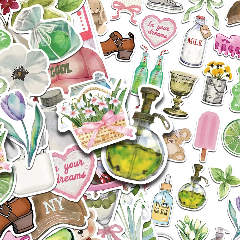 50pcs The Clean Ladies Graffiti Stickers Decals For Laptop Notebook Refrigerator Suitcase Guitar DIY Cartoon Aesthetic Stickers