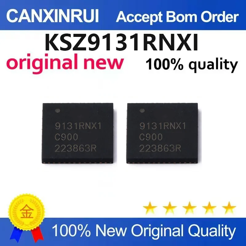 （5pcs-10pcs）Brand new original KSZ9131RNXI-TR Gigabit Ethernet transceiver chip 4/4 QFN-48