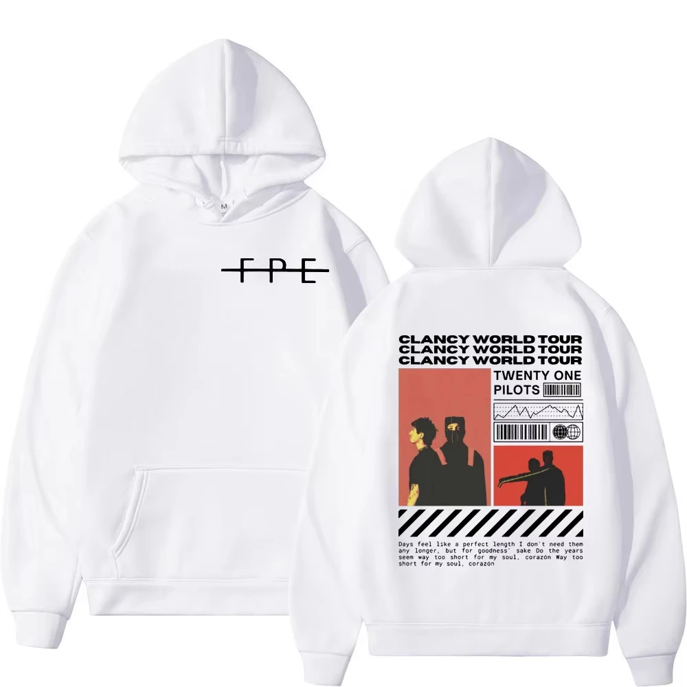

Twenty One Pilots The Clancy Tour 2024 Hoodie Men Women Fashion Casual Long Sleeve Sweatshirts Rock Hip Hop Oversized Pullovers