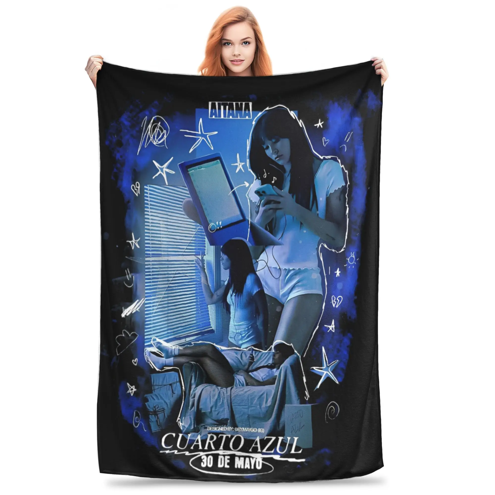 بطانيات Aitanaed من الفلانيل فائقة النعومة لسجادة سرير السرير #1