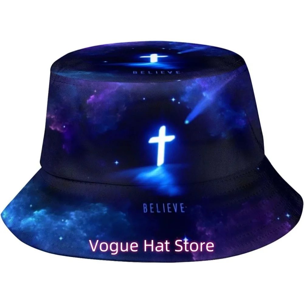 

Jesus Hat Faith Bucket Hats Travel Beach Sun Hat Wide Brim Fisherman Caps