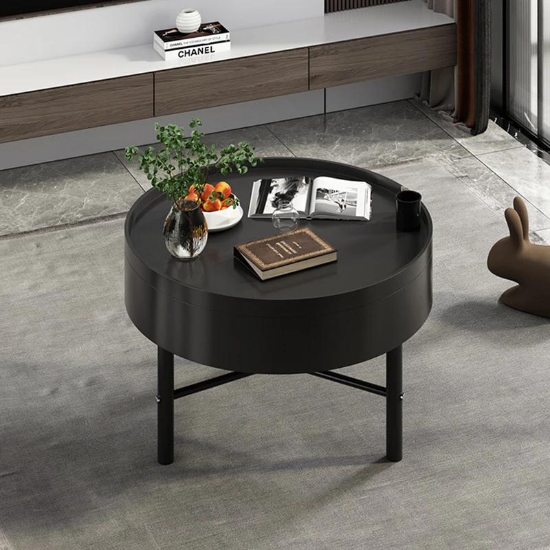 Petite Round Coffee Table Minimalist Design Organizer Cute Side Table For Living Room Table Basse Moderne Furniture Home