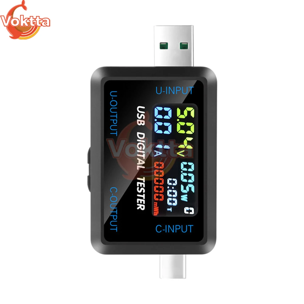 Цифровой USB-тестер, вольтметр-амперметр постоянного тока 4,5 ~ 36 В, детектор, измеритель мощности, монитор, индикатор заряда, тестер емкости и напряжения