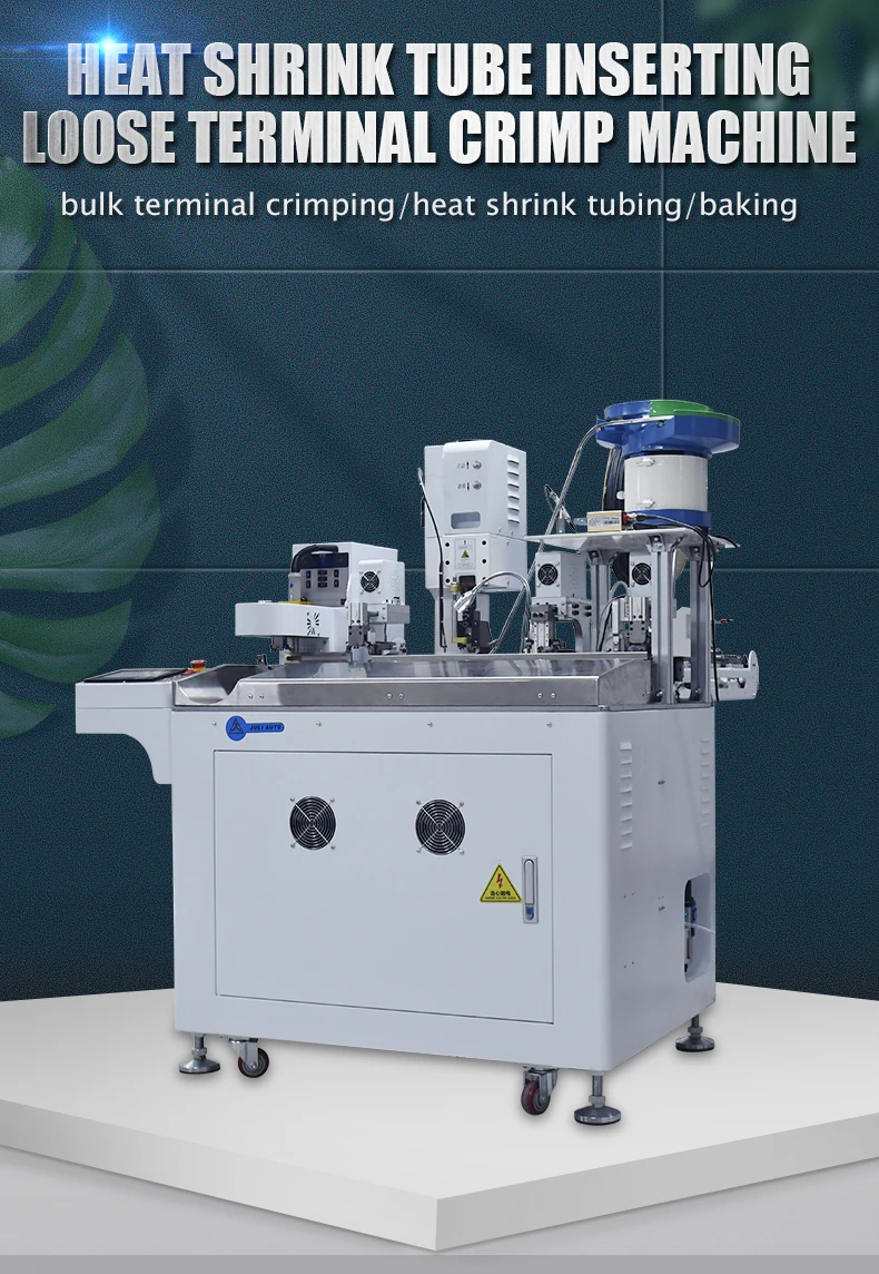 Fully Automatic Single Terminal Crimping & One End Heat Shrink Tube Inserting Machine