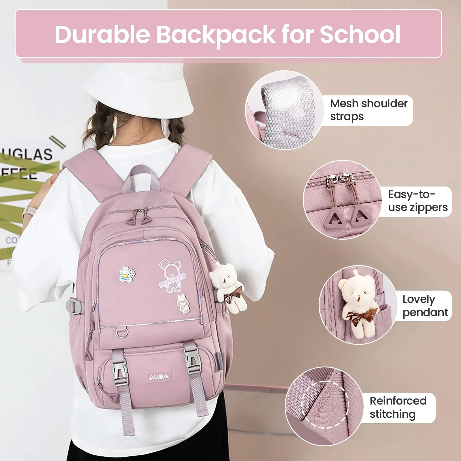 Mochilas escolares con Gato de dibujos animados para niñas y niños, mochila impermeable ultraligera para guardería, bolsa de libros de viaje Kawaii primaria