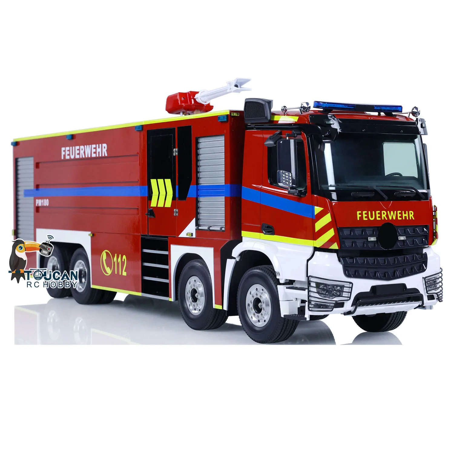 1/14  New RC Fire Truck 8x4 RTR Remoted Fire Sprinkler Toucan Assembled Vehicles Model Sound Light Outdoor Toys for Boys Gift