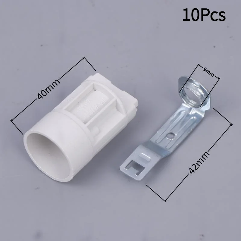 10Pcs Candelabra Socket E14 Bracket Lamp Holder Lighting Base Zinc Alloy Sockets Bulb Holder With Bracket For Crystal Lamps.