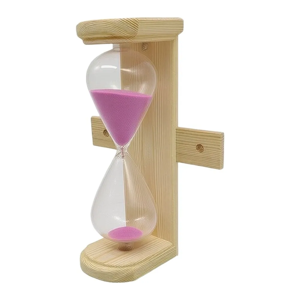 Handcrafted Wood and Glass 15 Minute Hourglass Timer for Cooking Tasks Breathing Exercises Study and Mindful Breaks