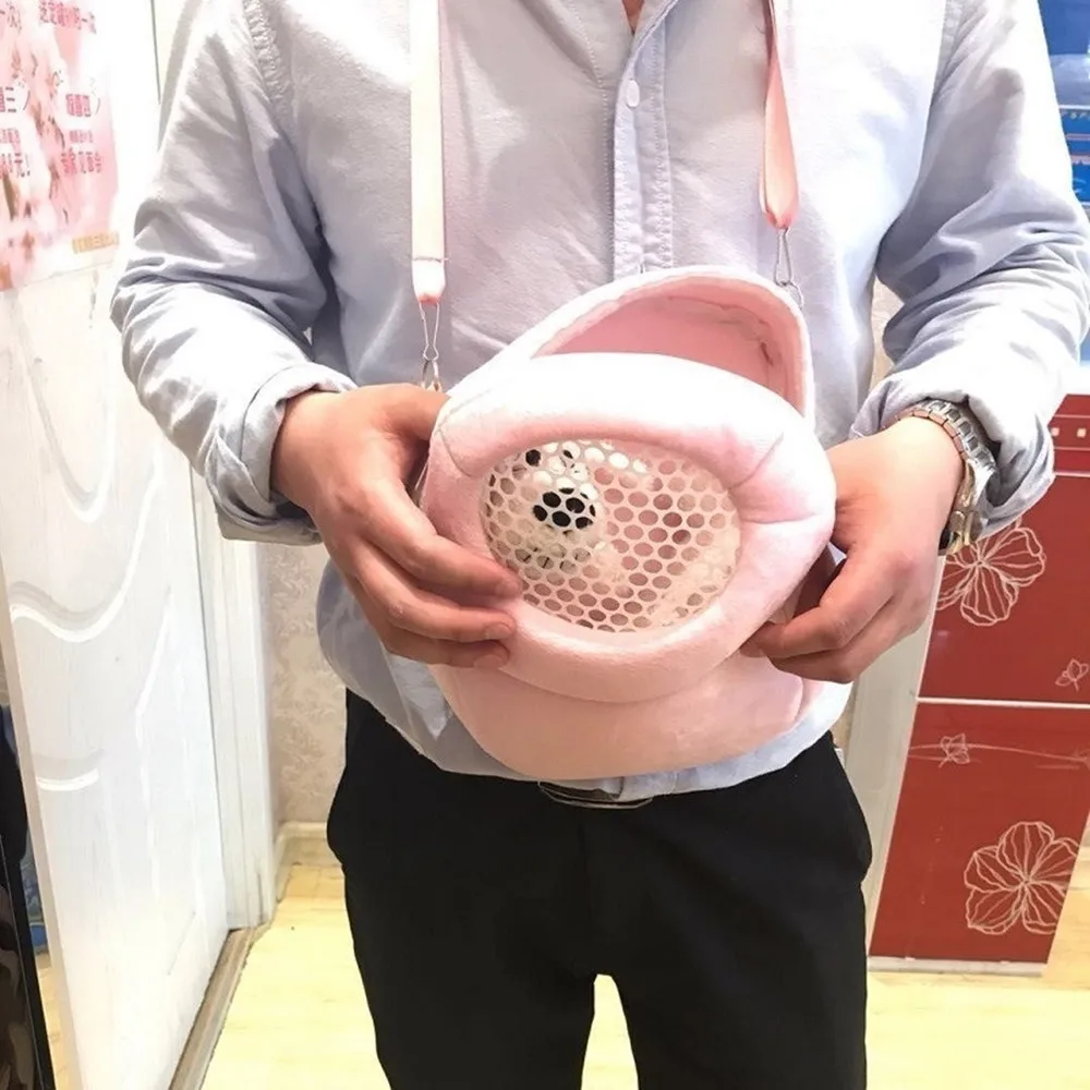 حقيبة سفر جيدة التهوية للحيوانات الأليفة الصغيرة ، الهامستر ، الأرنب ، الشينشيلا ، خنزير غينيا ، دافئ ، ناعم ، مشي