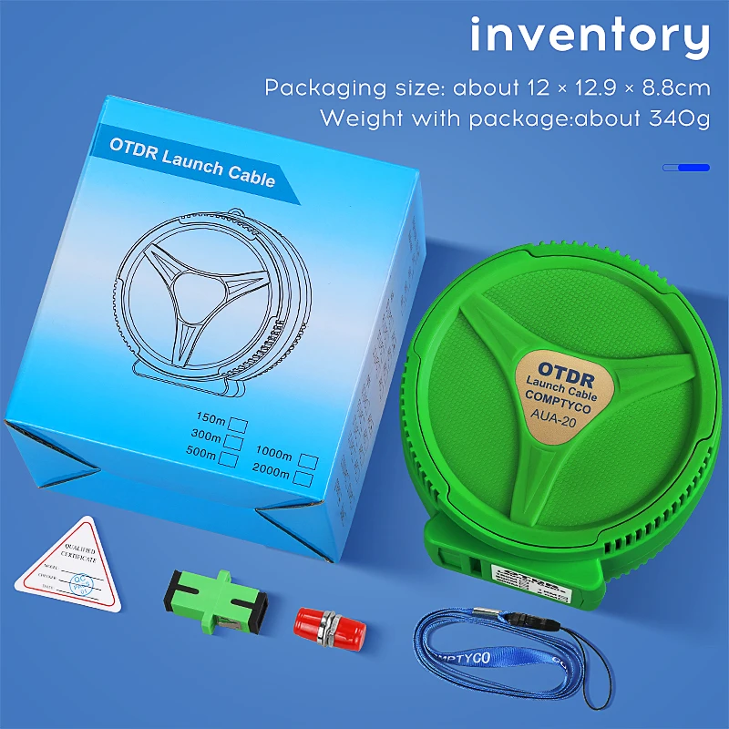 COMPTYCO AUA-20 OTDR Lancement Câble Mode Unique SC OTDR Test Extension rette OTDR Fréquence Zone Éliminateur 150M/300M/500M/1KM/2KM