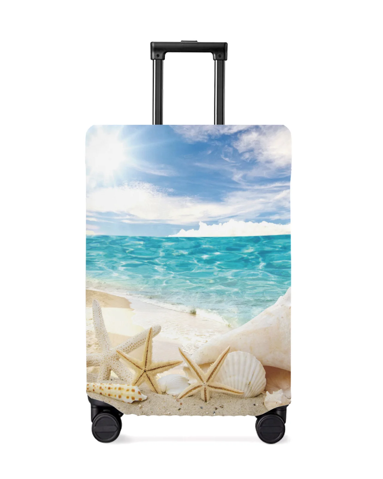 Beach Shells Starfish Travel Luggage Protective Cover for Travel Accessories Suitcase Elastic Dust Case Protect Sleeve