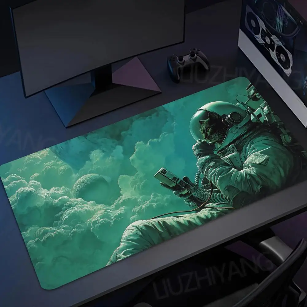 

Cat Astronaut Mouse Pad Large XXL Gaming Mousepad Office Keyboard Rubber Anti-slip HD Game MousePad Esports Gamer Long Desk Mat