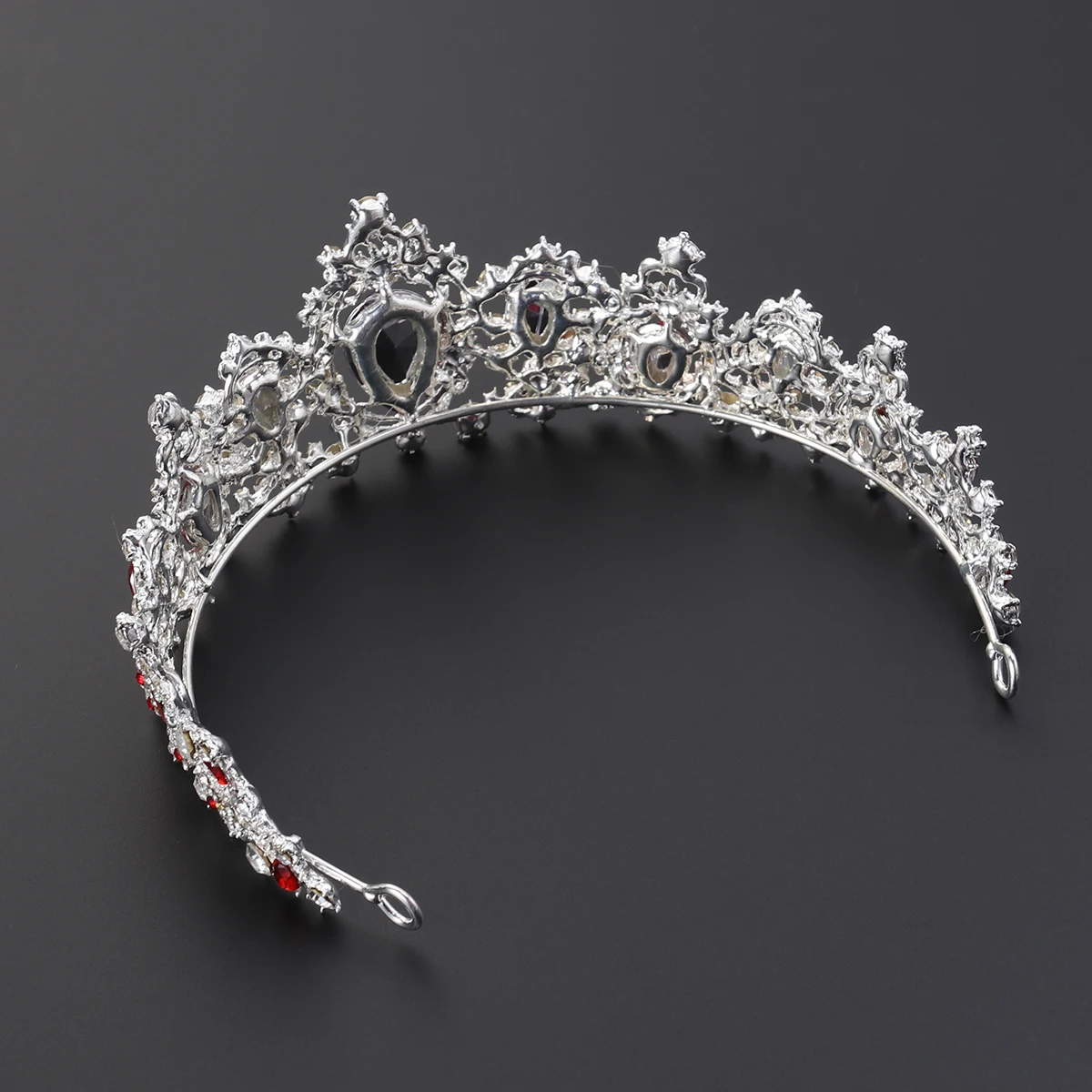 

Durable Lightweight Royal Crystal Tiara Wedding Crown Bridal Headpiece Silver Exquisite Design Engagement Party