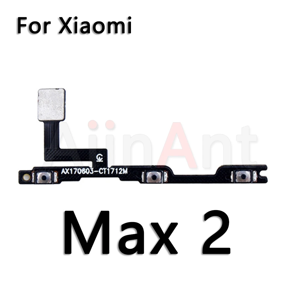 Aiinant Up Down Button Mute key Switch On Off Volume Power Flex Cable For Xiaomi Mi Note Max Mix 2 2s 3 F1 A3 A2 A1 Lite Pro