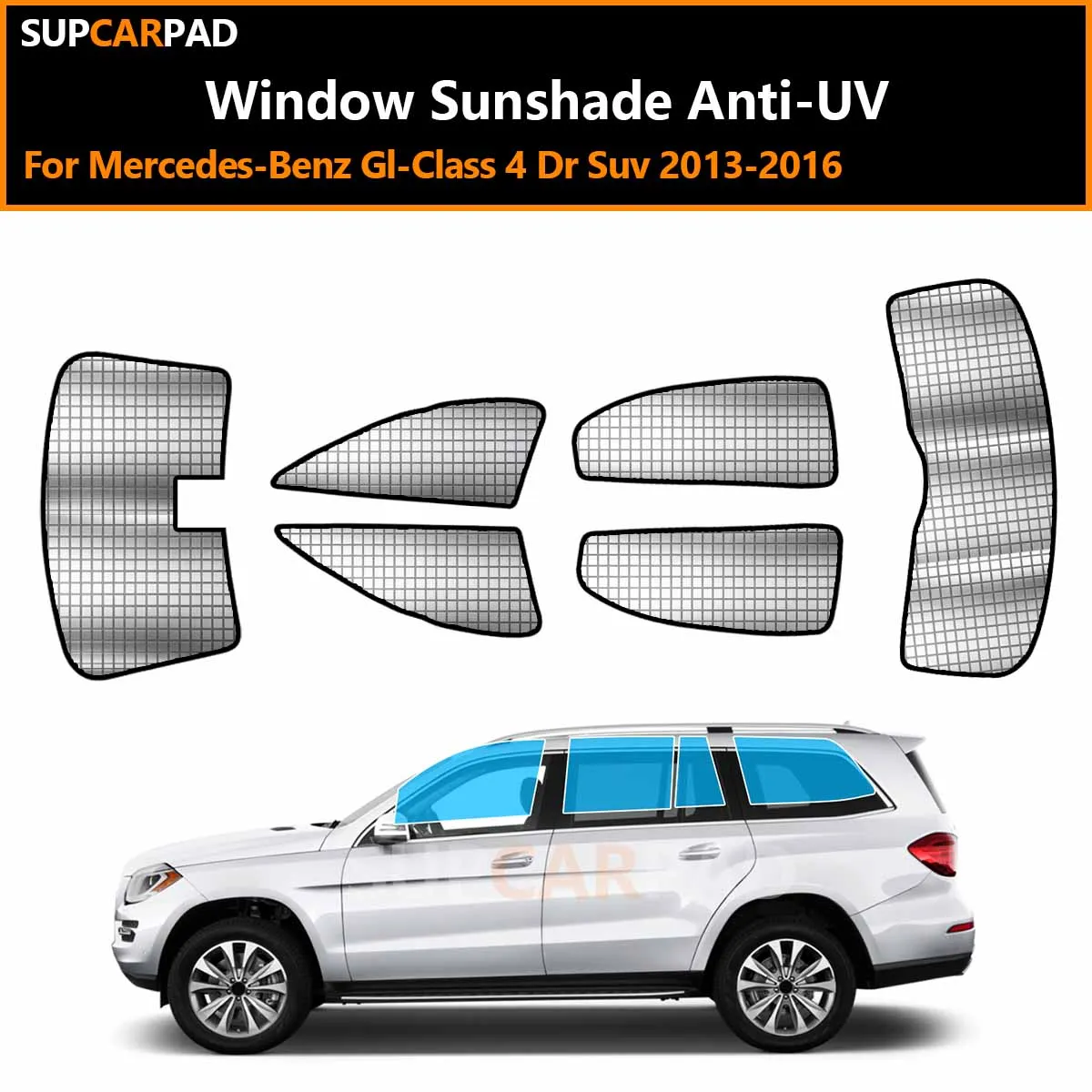 

For Mercedes-Benz Gl-Class 4 Dr Suv 2013-2016 Custom Car Window Sunshade Anti-UV Car Sun Window Visors Sunshade Covers Accessori