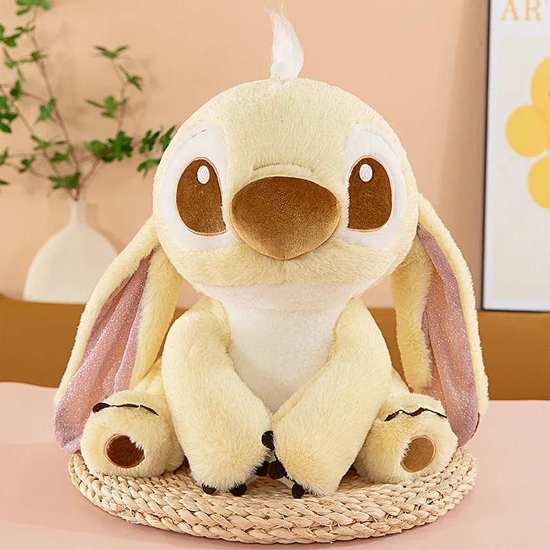 

Disney Shiny Golden Stitch Plush Toy Cute Soft Velvet Stitch Pillow Sitting Pose Kawaii Kids Birthday Christmas Gift Stuffed Toy