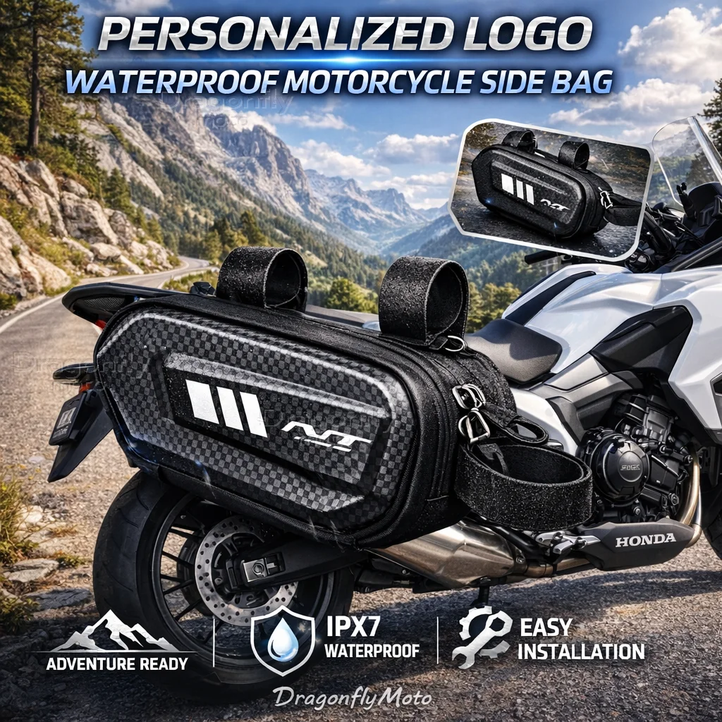 

Для мотоцикла Honda NT1100 2022-2023: Боковая сумка с индивидуальным логотипом, водонепроницаемая, жесткий корпус, кофр-седельная сумка