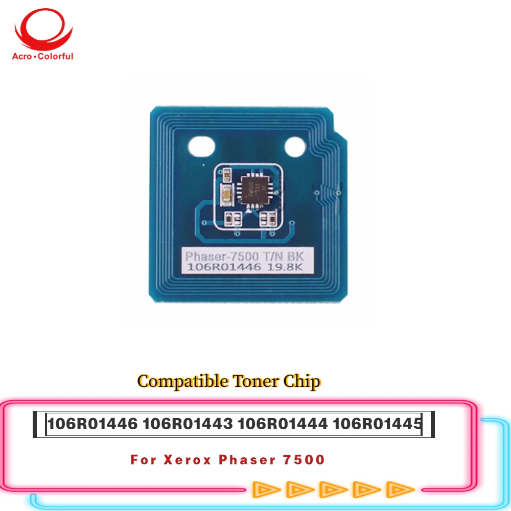 

106R01446 106R01443 106R01444 106R01445 Toner Chip For Xerox Phaser 7500 South America Eastern Europe Africa