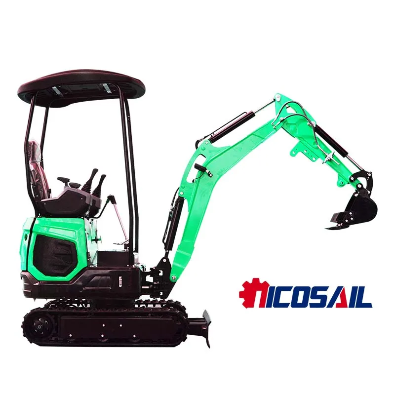 

High top mini excavator with hydraulic thumb and side wing function 1.8-ton small garden household machine