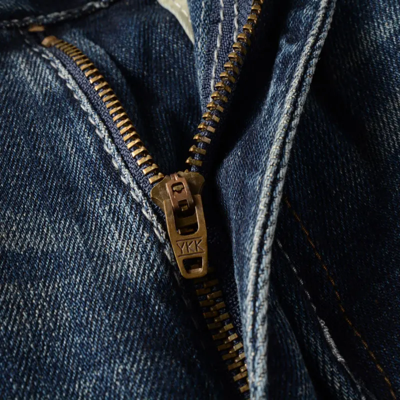 European Vintage Fashion Men Jeans High Quality Retro Blue Elastic Slim Designer Jeans Men Trousers Casual Denim Pants Hombre