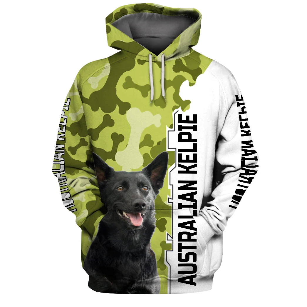 Animal Australian Kelpie Dog 3D Printed Unisex Deluxe Hoodie Men Sweatshirt Streetwear Zip Pullover Casual Jacket Tracksuit-888