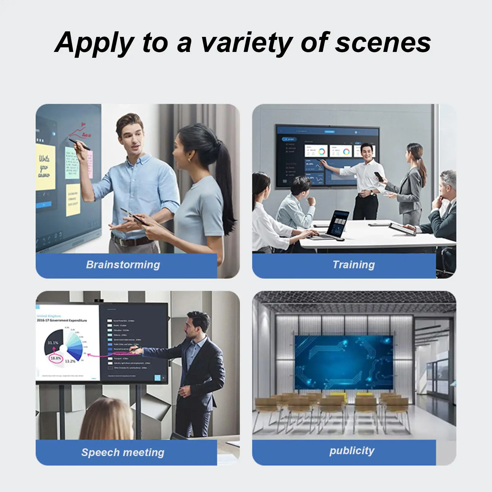 Teaching Screen Pen Electronic Whiteboard Pen Double Tips Capacitive Touch Screens For Drawing Offices Business Education